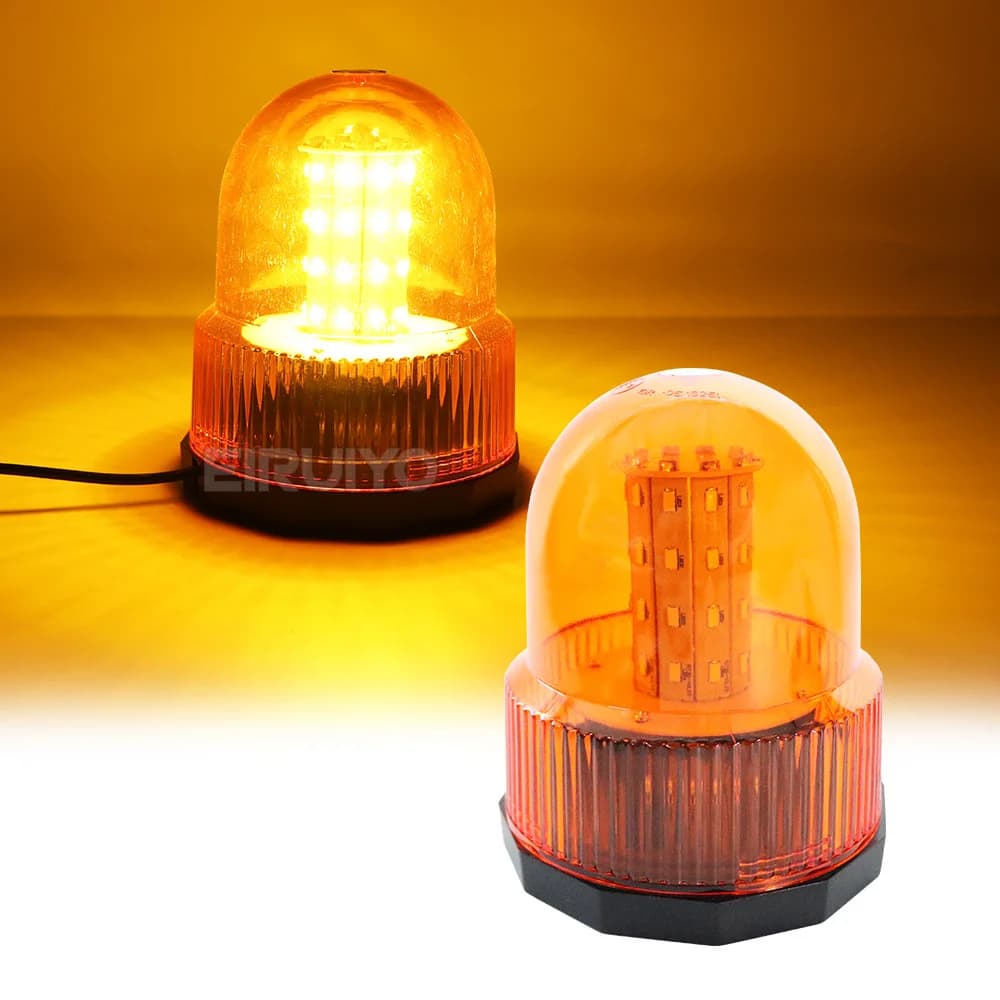 Balise LED 12V 24V 40 SMD, feu d'avertissement pour voiture, camion, tracteur, ambre, bleu, rouge, Flash rotatif, lampe stroboscopique d'urgence