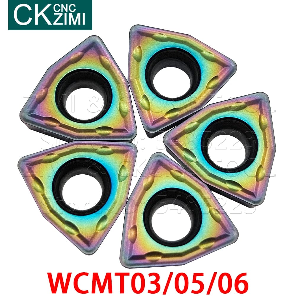 Inserts en carbure, outil de tournage CNC WCMT050308 ZM1135, jet d'eau rapide, foret en U