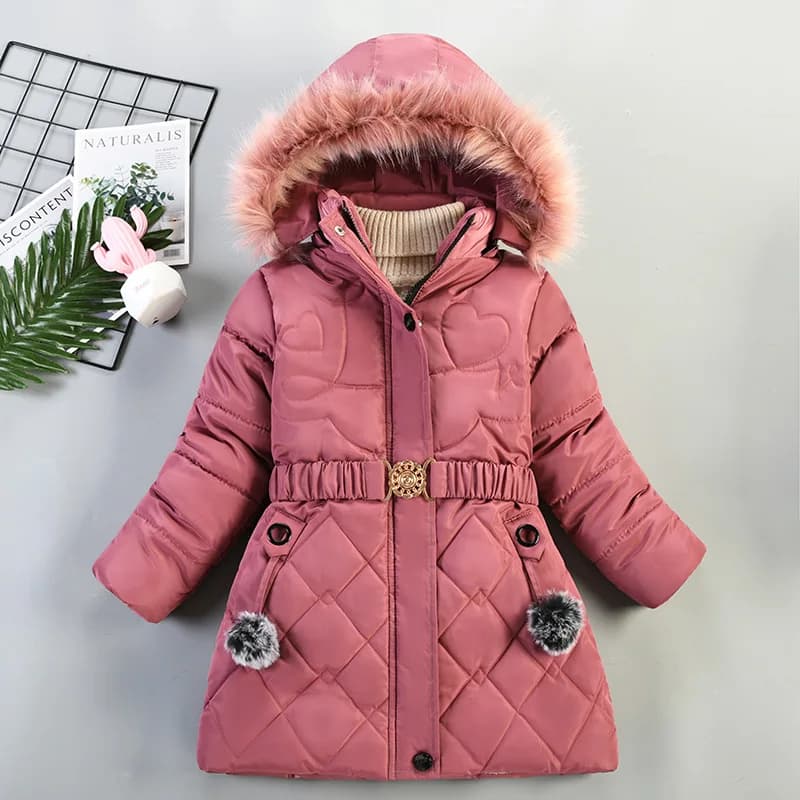 Automne hiver filles veste garder au chaud à capuche coupe-vent vêtements d'extérieur anniversaire noël filles manteau 4 5 6 7 8 9 10 ans enfants vêtements