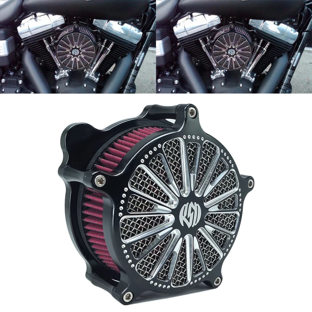 Filtre d'admission pour Harley Sportster XL 883 1200 ocia FXD FXDB Touring FLHRC FLHTC Softail FXSTB, filtre à air RSD Mar Turbo Venturi