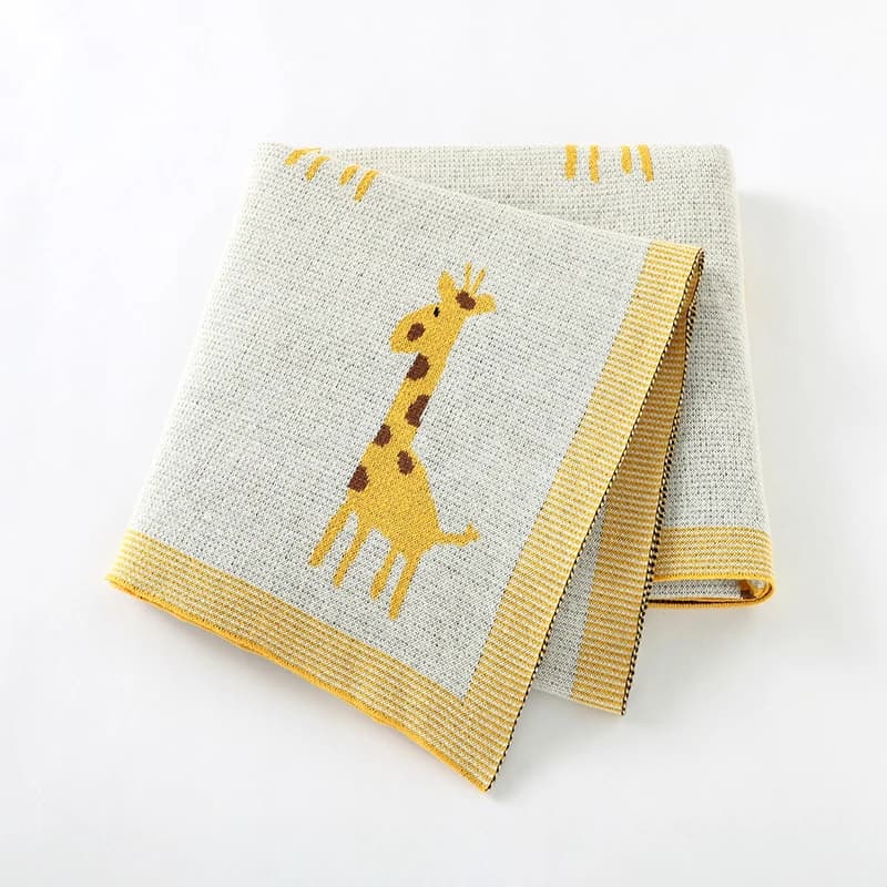 Couverture pour bébé 100% coton, literie pour nouveau-né fille et garçon, courtepointes CPull à carreaux, girafe mignonne, poussette pour tout-petit, emmaillotage rond, super doux