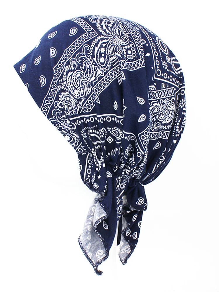 Bandanas florales pour femmes, turban hip-hop pour filles, couvre-chef, casquettes rurales pour dames, foulard de mode féminin en polyester HD007
