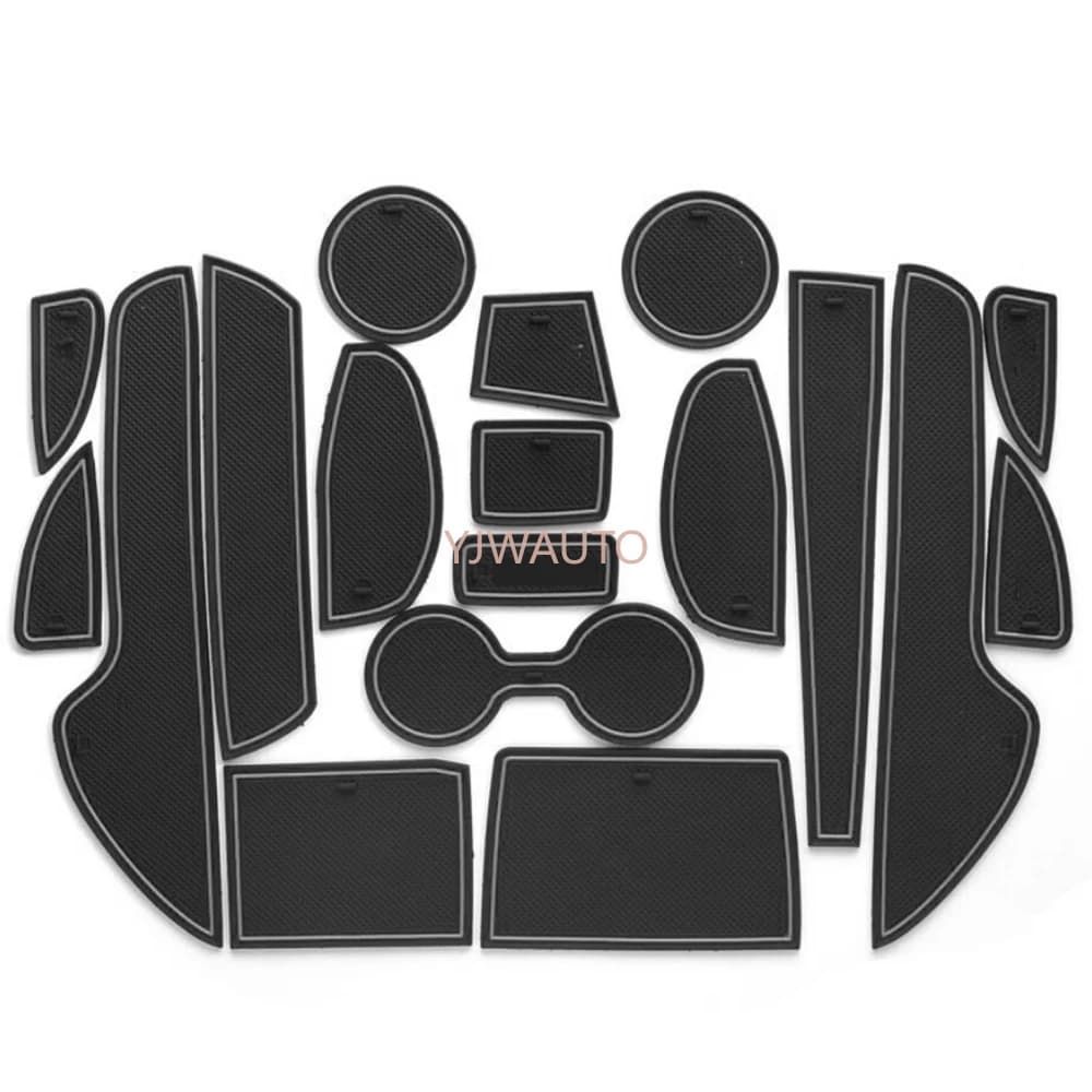 Tapis de protection pour fentes de porte pour Mazda CX-5 2015, coussinets en caoutchouc pour porte de voiture, tapis pour porte-gobelets, tapis de positionnement pour accoudoir et rangement.
