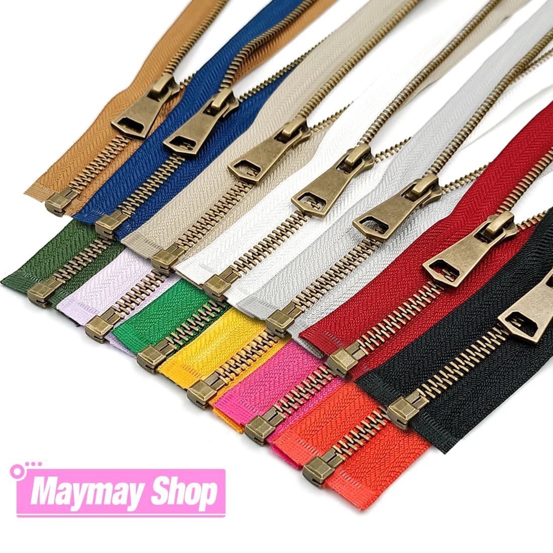 5 # Haute qualité coloré bout ouvert serrure automatique cuivre métal fermeture éclair bricolage artisanat pour vêtements poche vêtement couture chaussures sacs