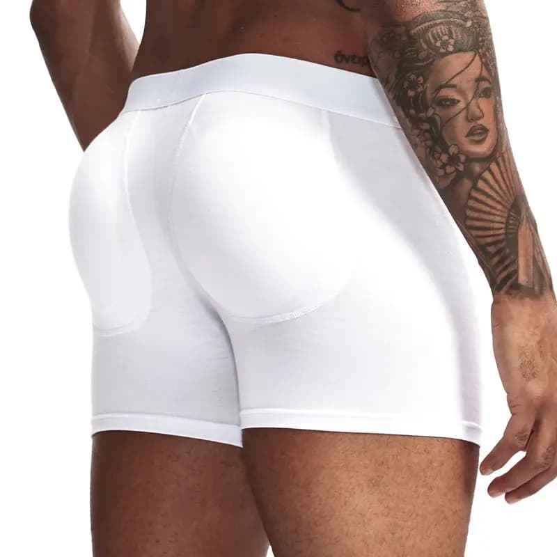 JOCKMAIL – Boxer rembourré pour hommes, sous-vêtement Sexy rehausseur de fesses, rehausseur des hanches, Push Up, bonnet, caleçon à poche bombée, short respirant