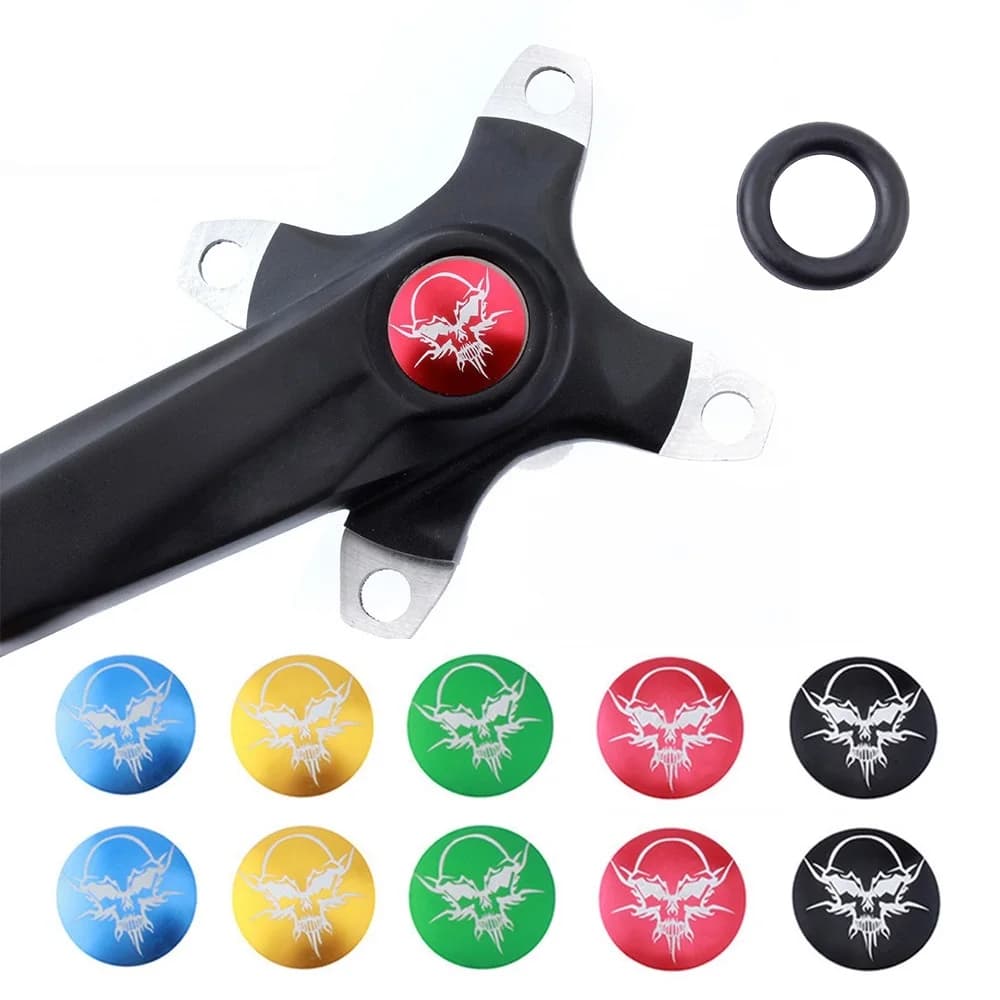 Bouchon de manivelle creux en alliage d'aluminium, plaque dentée de vélo, vis de bouchon de pédalier, couvercle de disque, accessoires de VTT de route, 1 jeu