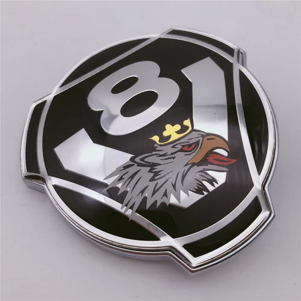 Emblème de Calandre V8 Noir Personnalisé pour Camion Suédois, Danemark ge de Capot, Décalque, 1 Pièce