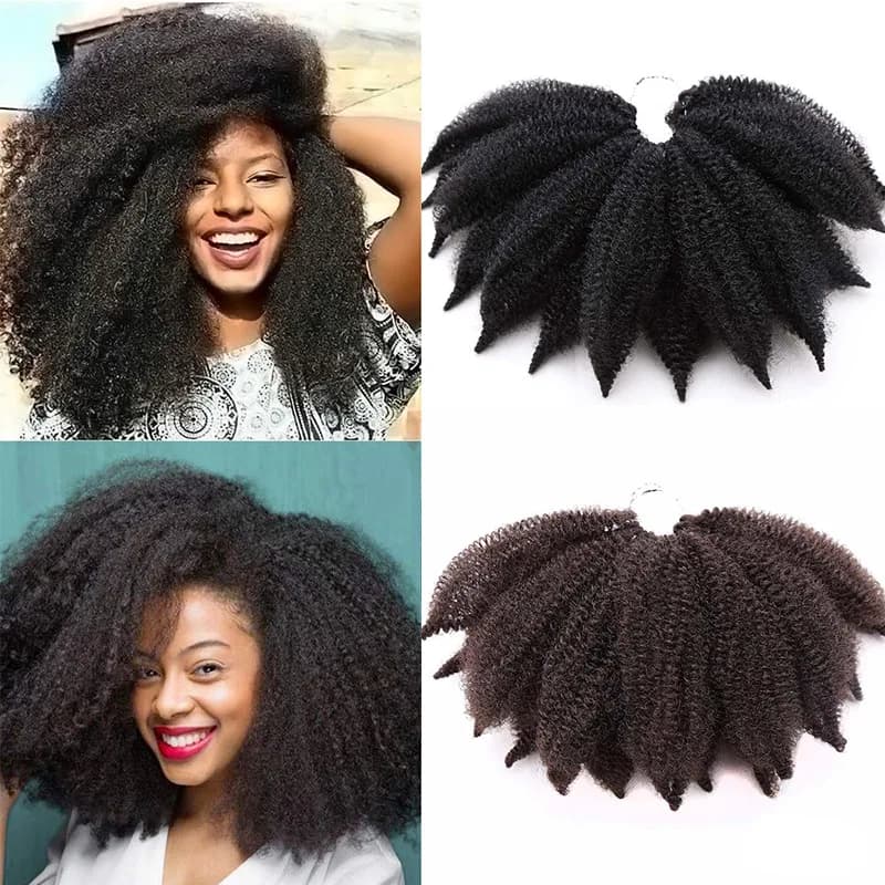 Marley tresses cheveux synthétiques 8 pouces doux Afro crépus torsion Crochet tresse Extensions de cheveux Curl serrures Crochet tressage cheveux