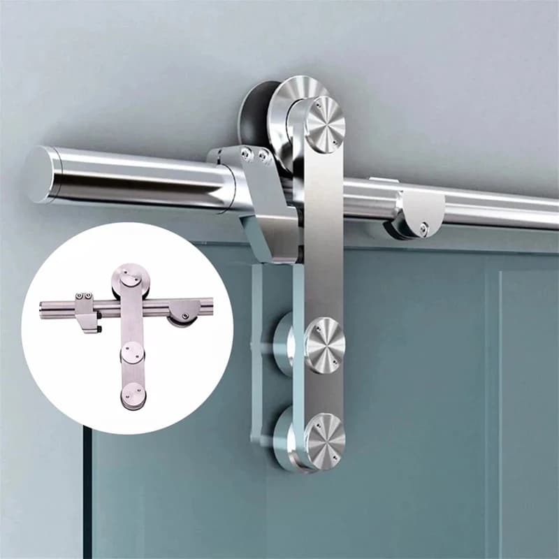 Roue de Suspension pour Porte Coulissante en Verre, Rouleau en Acier Inoxydable 304, Accessoires de Quincaillerie
