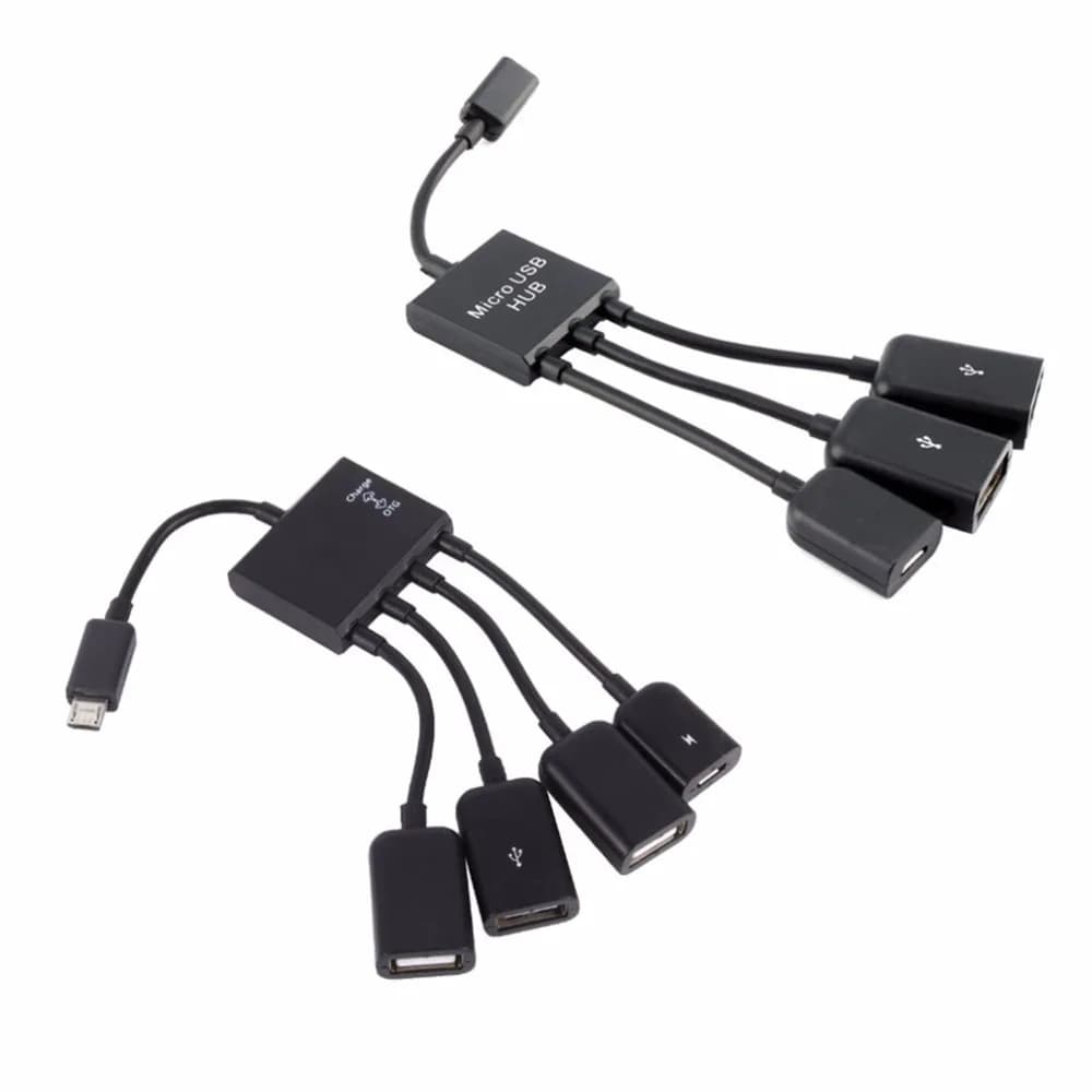 OTG 3/4 ports Micro USB chargeur Hub câble séparateur connecteur adaptateur pour Smartphone ordinateur tablette PC fil de données