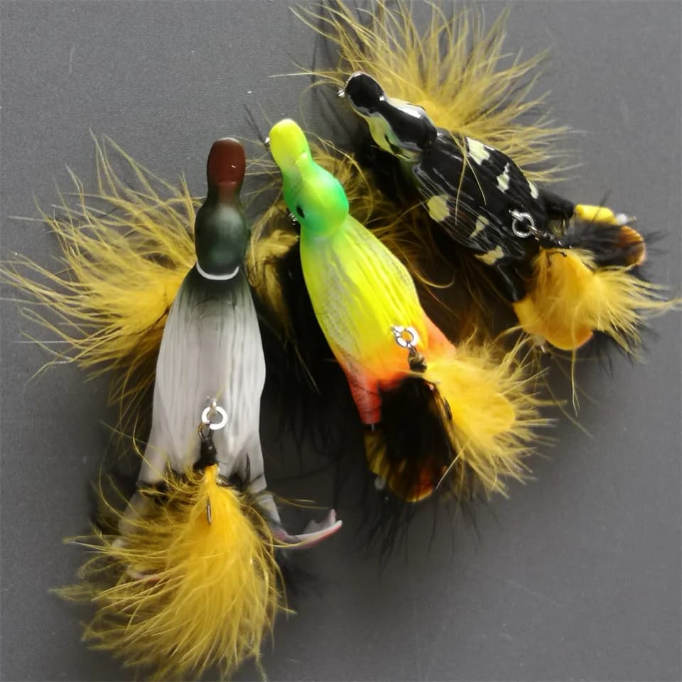 Swolfy – lot d'appâts artificiels pour la pêche en surface, pack de leurres pour attraper des poissons, matériel pour pêcher des canards, Whopper Poppers, wobbler, ABS, 105MM, 29g, 3 pièces