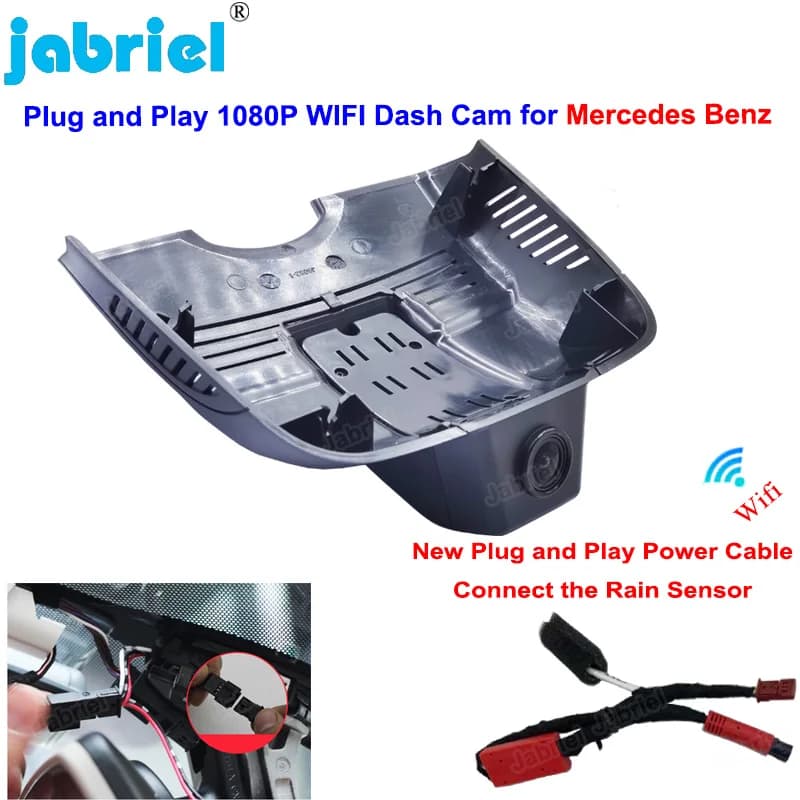 Caméra de tableau de bord Dvr pour voiture, Plug and Play, Wifi 4K, pour Mercedes Benz classe E W212 C207 2009 – 2016 classe C W204 C63 C204 2011 2012 2013 2014