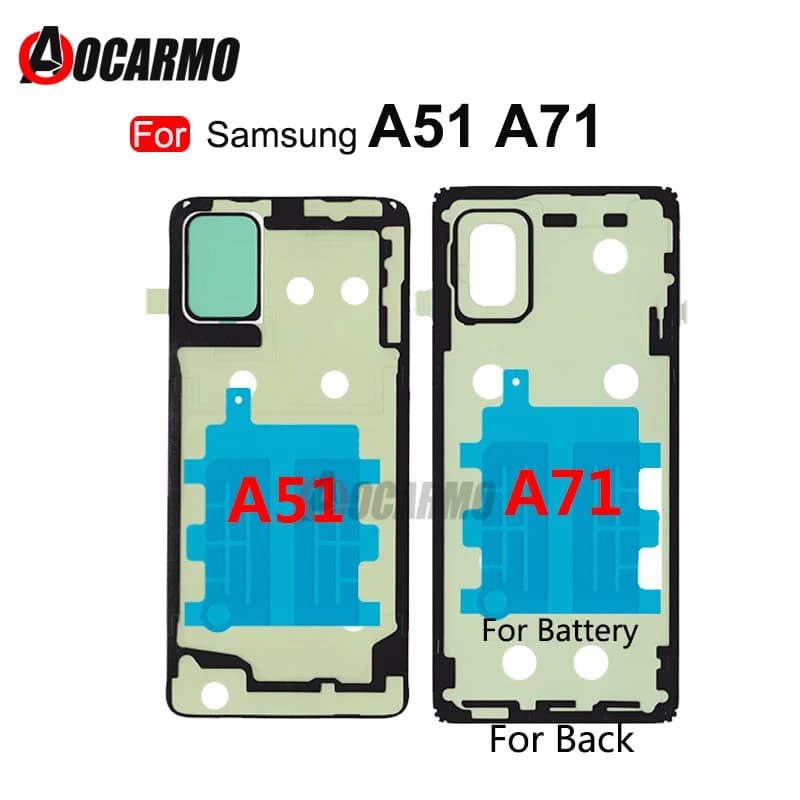 Pour Samsung Galaxy A51 A71 SM-A7160 SM-A5160 A750 couverture arrière adhésif batterie autocollant colle pièces de rechange