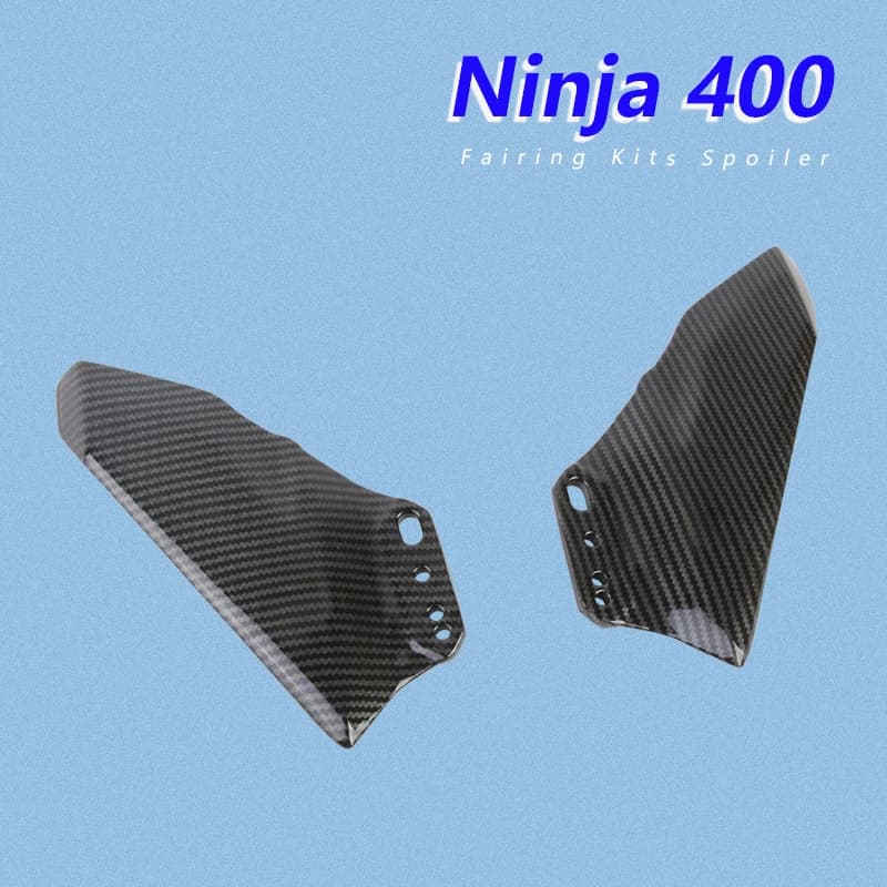 Ailes de moto universelles, Kit de Spoiler ABS couleur carbone mat, pour Kawasaki Ninja ZX6R ZX10R ZX14R 250/300/400 Z1000SX H2R