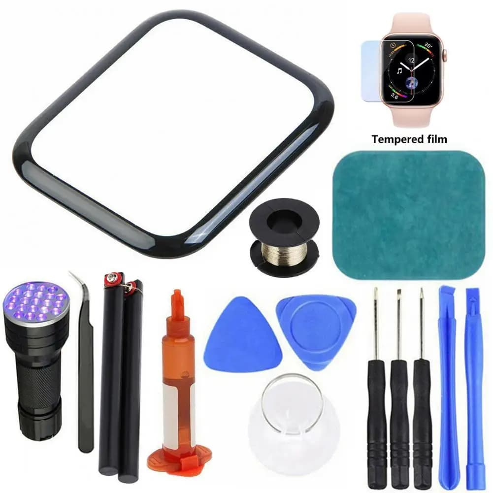 Kit de réparation de colle UV de remplacement de couvercle en verre LCD avant précis pour Apple Watch série 2/3/4/5/6 38mm 42mm 40mm