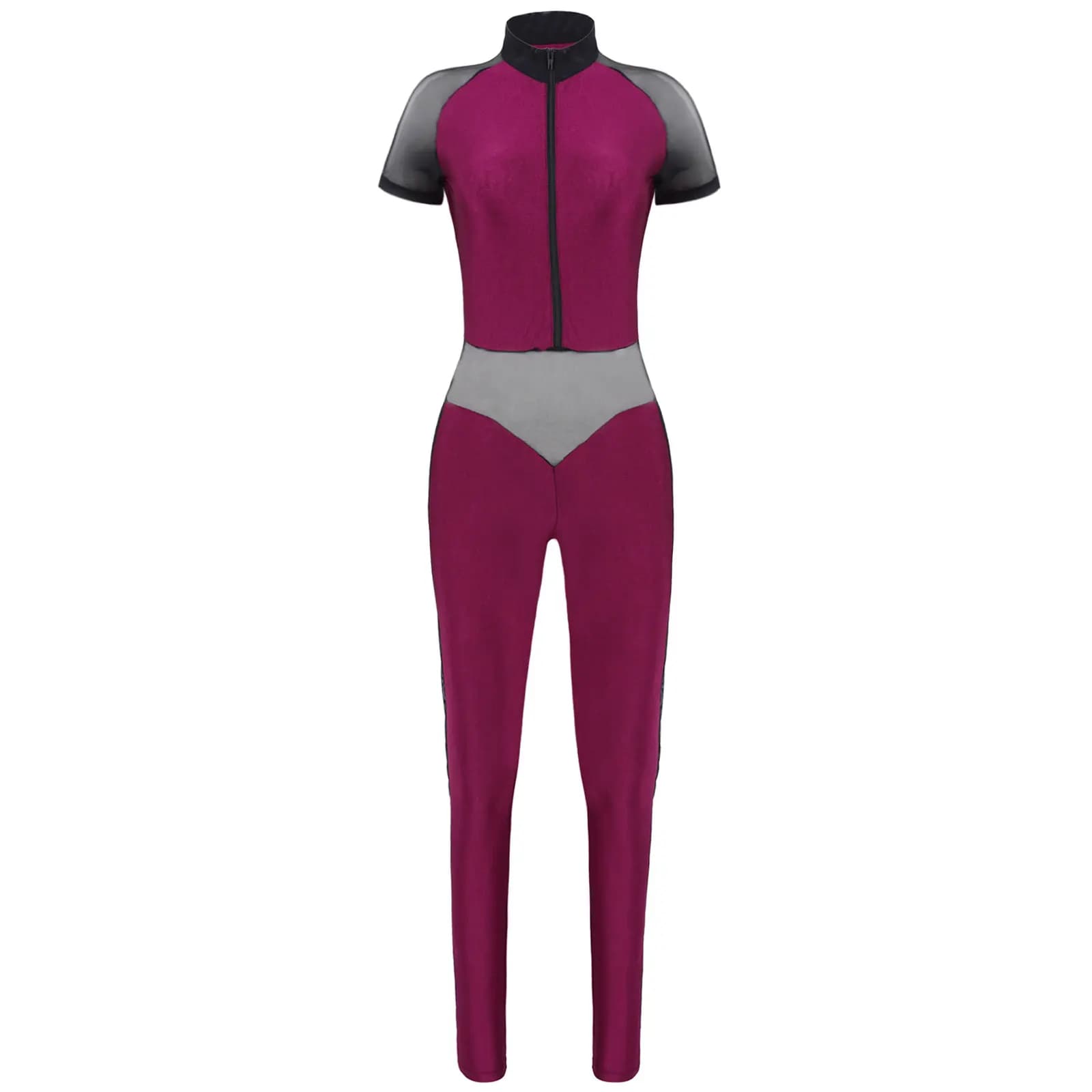 Combinaison en maille pour femmes, vêtement de danse, Patchwork, body moulant, pantalon de Sport, Fitness, Yoga, gymnastique, Costume de Ballet, Leotard