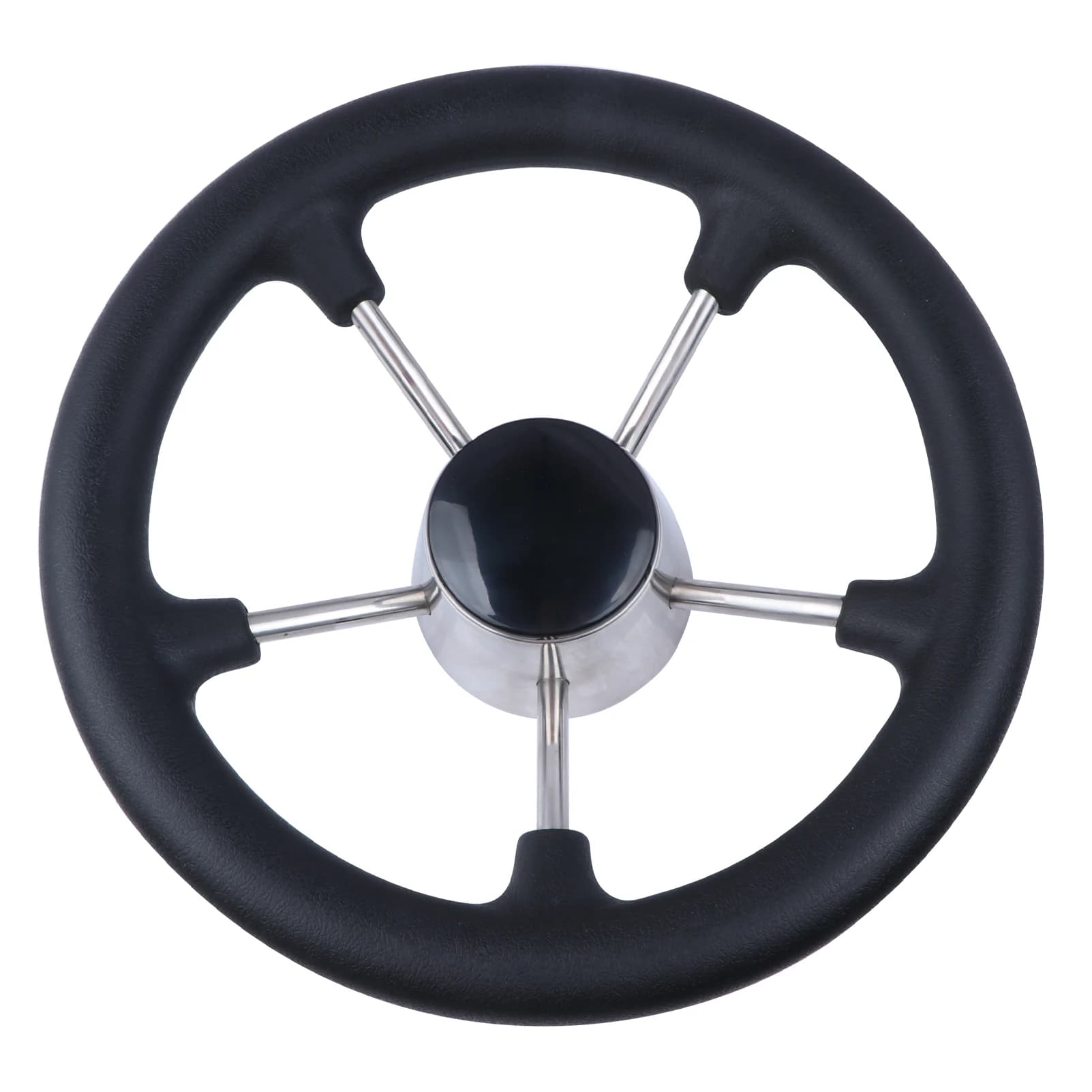 Accessoires pour bateaux, marine, volant de direction Destroyer à 5 branches en acier inoxydable de 11 pouces avec mousse noire