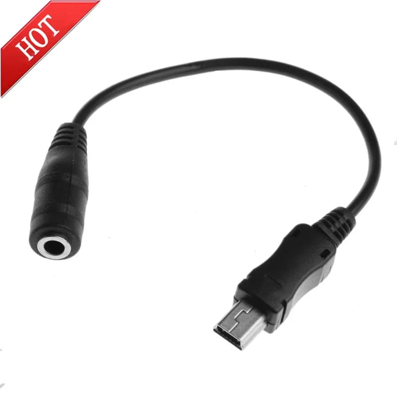 Câble adaptateur Audio Aux, Mini USB 5 broches mâle à 3.5mm femelle, prise casque, 15cm