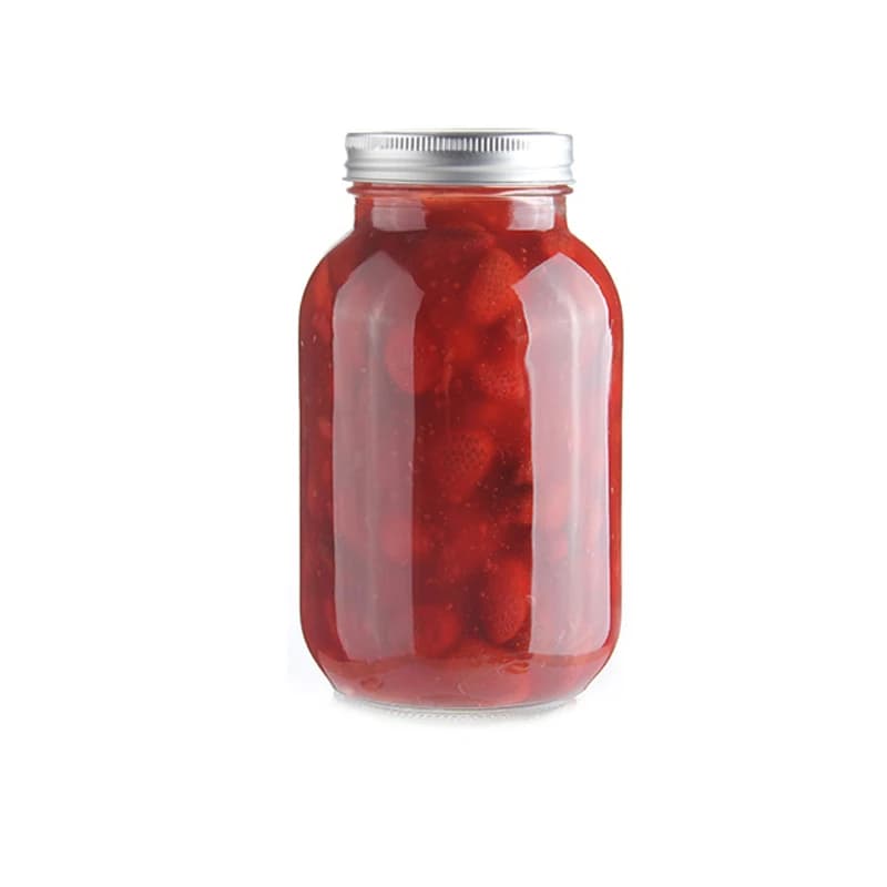 Bocal Mason en verre de 1000ML avec couvercle, bocal de mise en conserve pour la fermentation, le thé au soleil, le Kombucha, stockage des aliments secs, lavable au lave-vaisselle