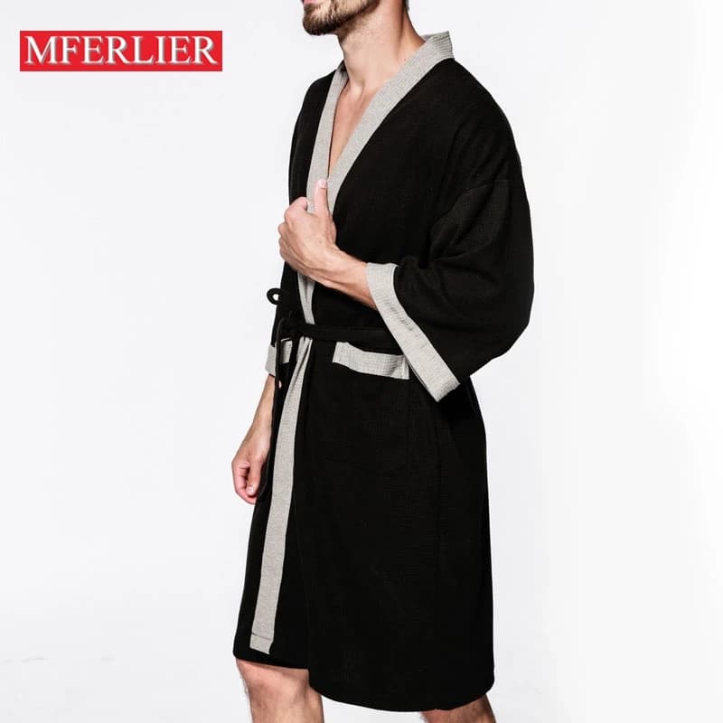Peignoir d'été pour hommes, vêtements de nuit, pyjama, grande taille, 8XL, buste 140cm, 7XL, 6XL, printemps