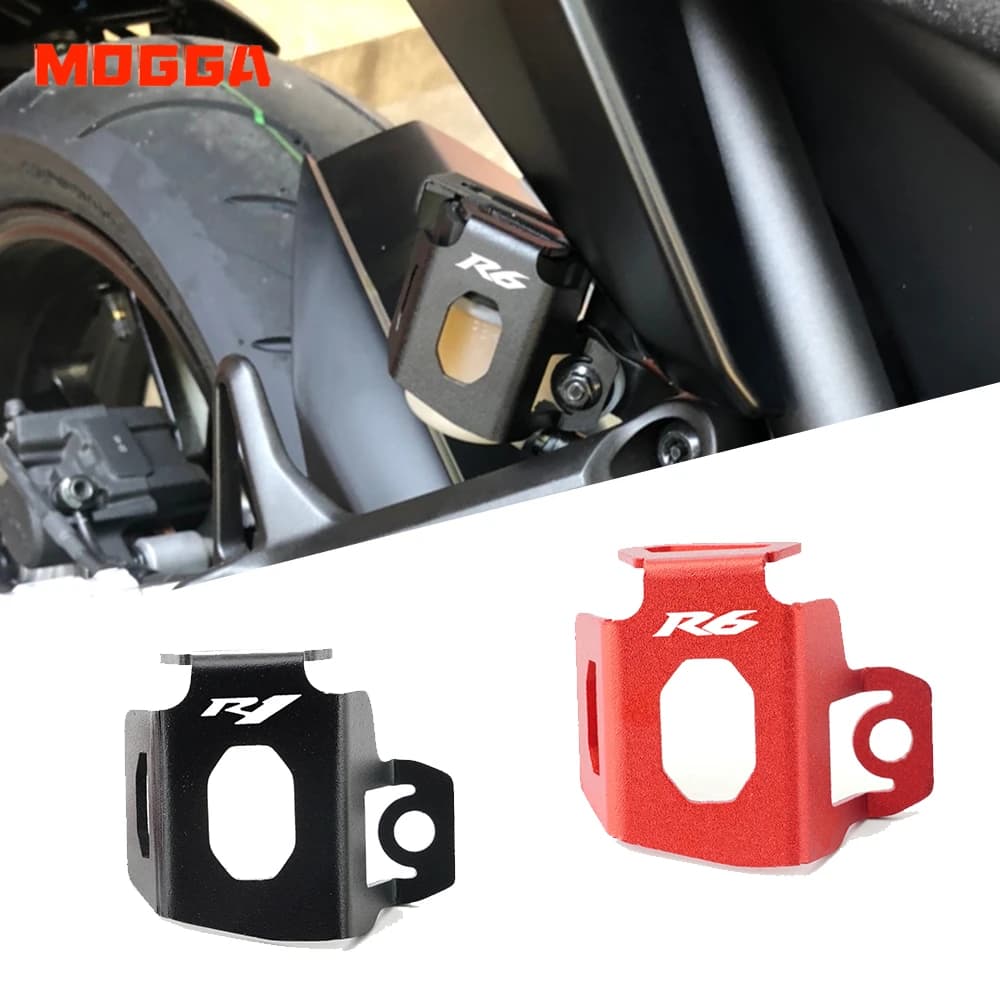 Couvercle de protection pour réservoir de liquide de frein arrière, accessoires CNC pour moto Yamaha R6 YZF-R6 2000-2024 R1 YZF-R1 1998-2024