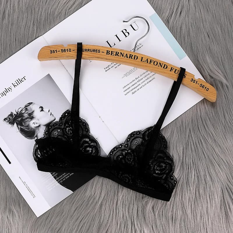 Soutien-gorge fin sans coussinet de poitrine pour femmes, Lingerie Sexy en dentelle, découpe au dos, boucle au dos, sous-vêtements pour femmes, vêtements d'été