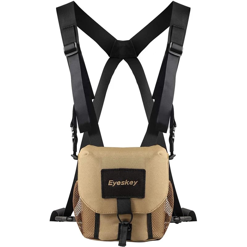 Sac/étui universel pour jumelles avec harnais, sac de poitrine durable et portable pour jumelles et appareil photo, idéal pour la randonnée et la chasse.