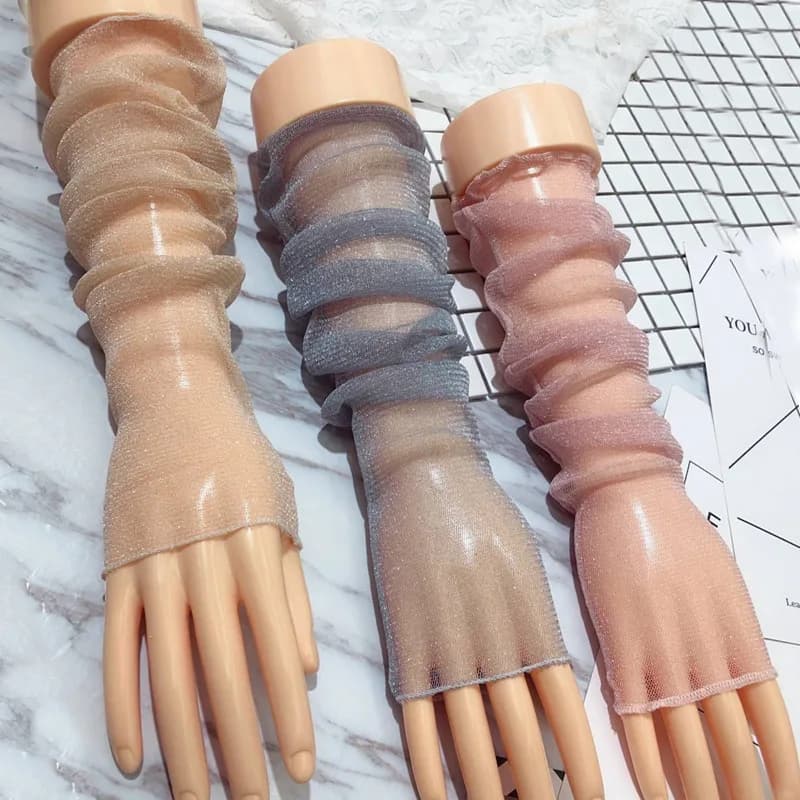 Gants d'été pour femmes, Sexy, ajouré, Transparent, Protection solaire, entraînement, respirant, cyclisme, séchage rapide, bal, Cosplay