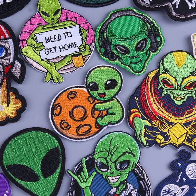 Astronaute planète patchs sur vêtements Alien ovni fer sur patchs pour vêtements patchs thermoadhésifs pour vêtements Patch pour vêtements