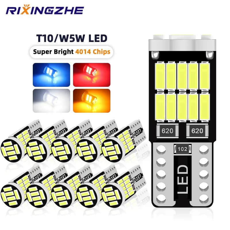 Ampoules LED RXZ T10 Canbus W5W 168 194, lampe de signalisation, éclairage de lecture, éclairage de plaque d'immatriculation, éclairage intérieur de voiture, LED T10 Canbus