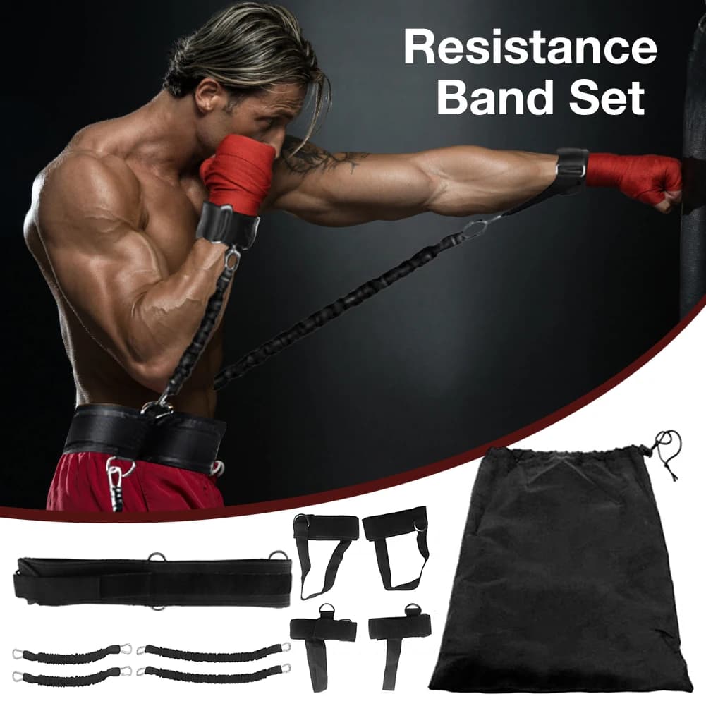 Ensemble de bandes de résistance pour entraînement de boxe, sangles d'étirement, entraînement de force, basket-ball, saut