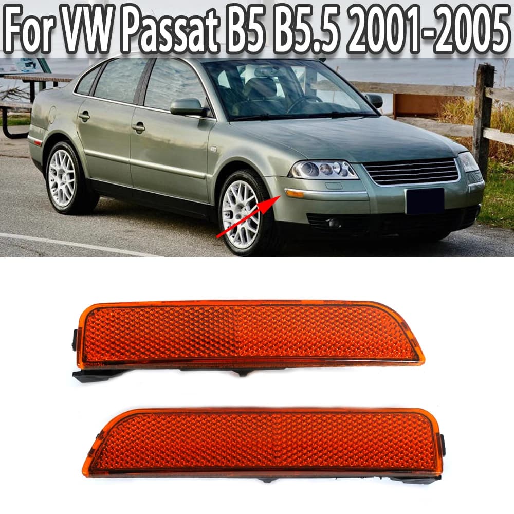 Marqueur latéral de pare-chocs d'angle avant de voiture, clignotant, lentille 4 couleurs pour Volkswagen VW Passat B5 B5.5 2001 – 2005