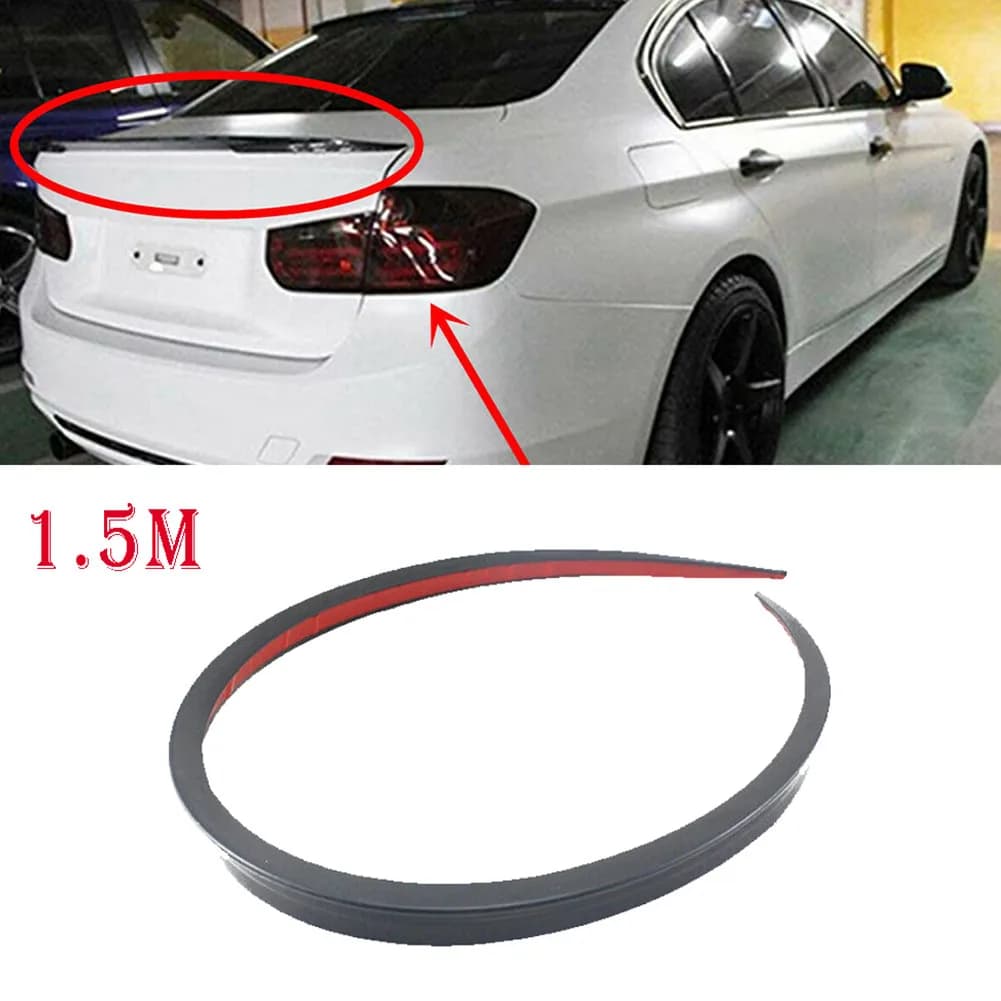 Becquet souple universel de toit de voiture, autocollant de garniture de lèvre d'aile arrière de coffre de voiture de 1.2M 1.5M