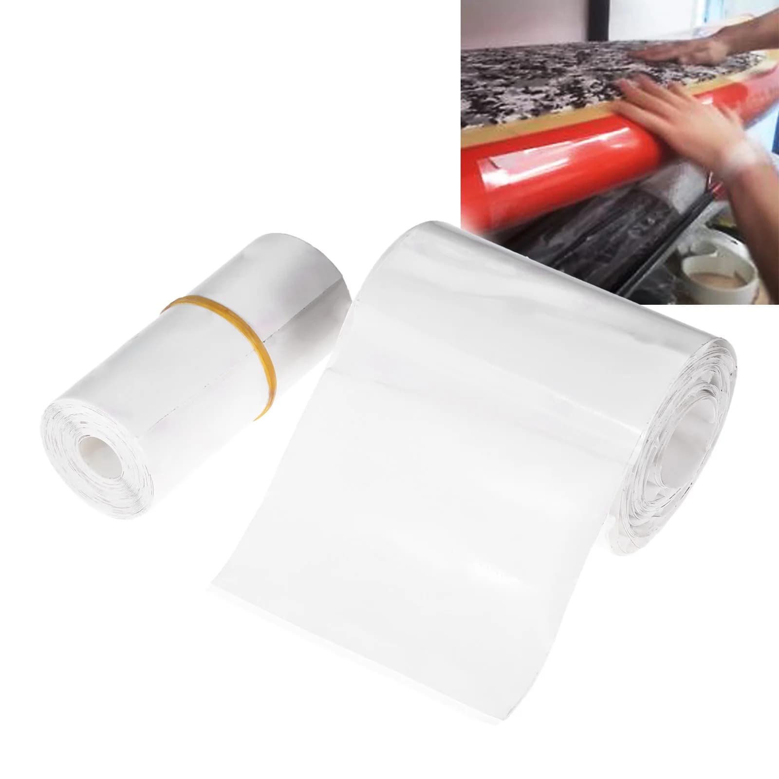 10x400 cm 1 rouleau Sup Board Rail bande de Protection planche de surf Stand Up Paddle Board Rail côté bande de Protection ruban auto-adhésif transparent