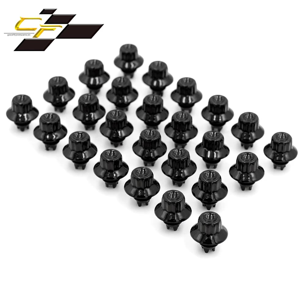 125 pièces 13mml roue Rivets écrous pour Universa jante boulon lèvre décoration remplacement Auto clous vis pneus voiture style noir