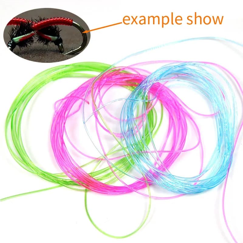 Vamfly – ensemble de couleurs assorties, larve transparente extensible, matériel de nervure de nymphe, ligne d'attache de mouche