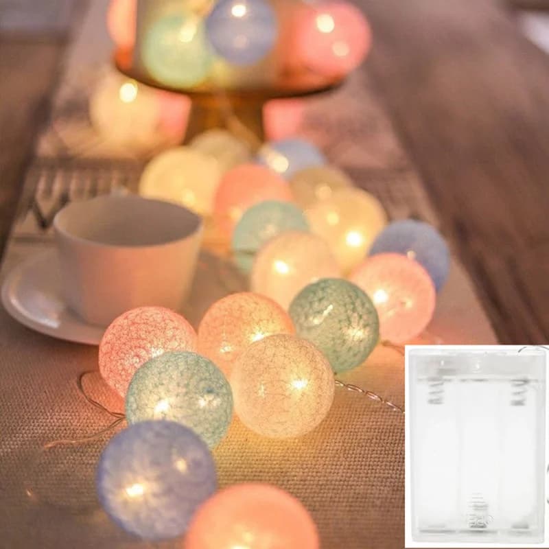 10/20/40 LED coton USB boules chaîne noël fée lumières nouveauté chaîne de lampe pour la maison en plein air guirlande décoration de fête de mariage