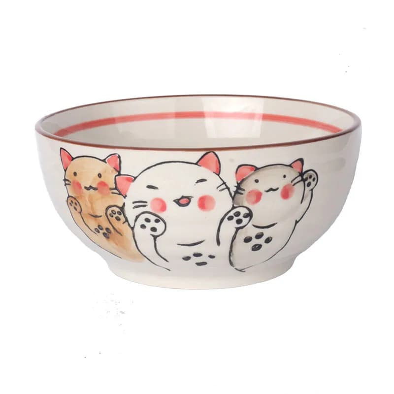 Filles à soupe Ramen domestique en céramique peint à la main, sous-gilet japonais, grande taille, ustensiles de cuisine, restaurant commercial, 7 po, 1 pièce