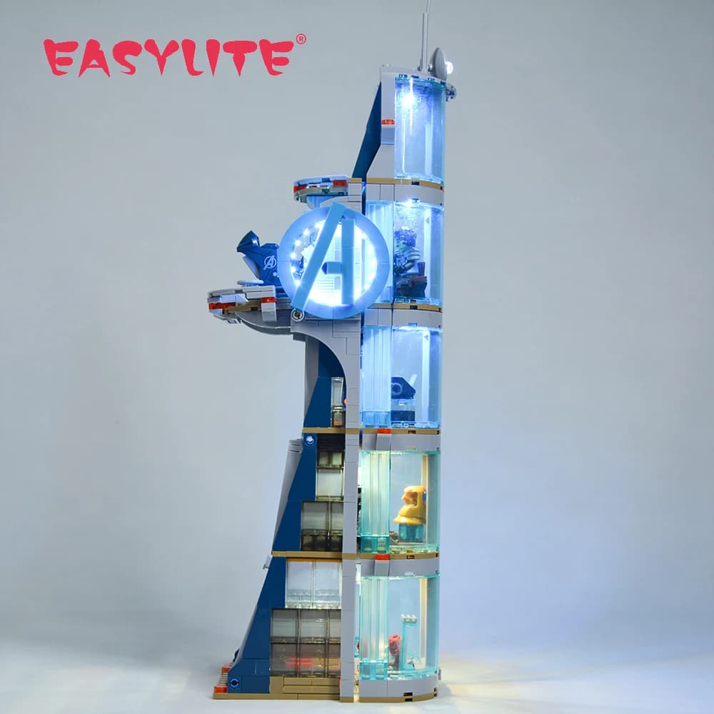 EASYLITE-Ensemble de lumières LED pour 76166 Avenger Tower Battle, jouet de collection, blocs de construction, briques de bricolage, kit d'éclairage uniquement, pas de modèle