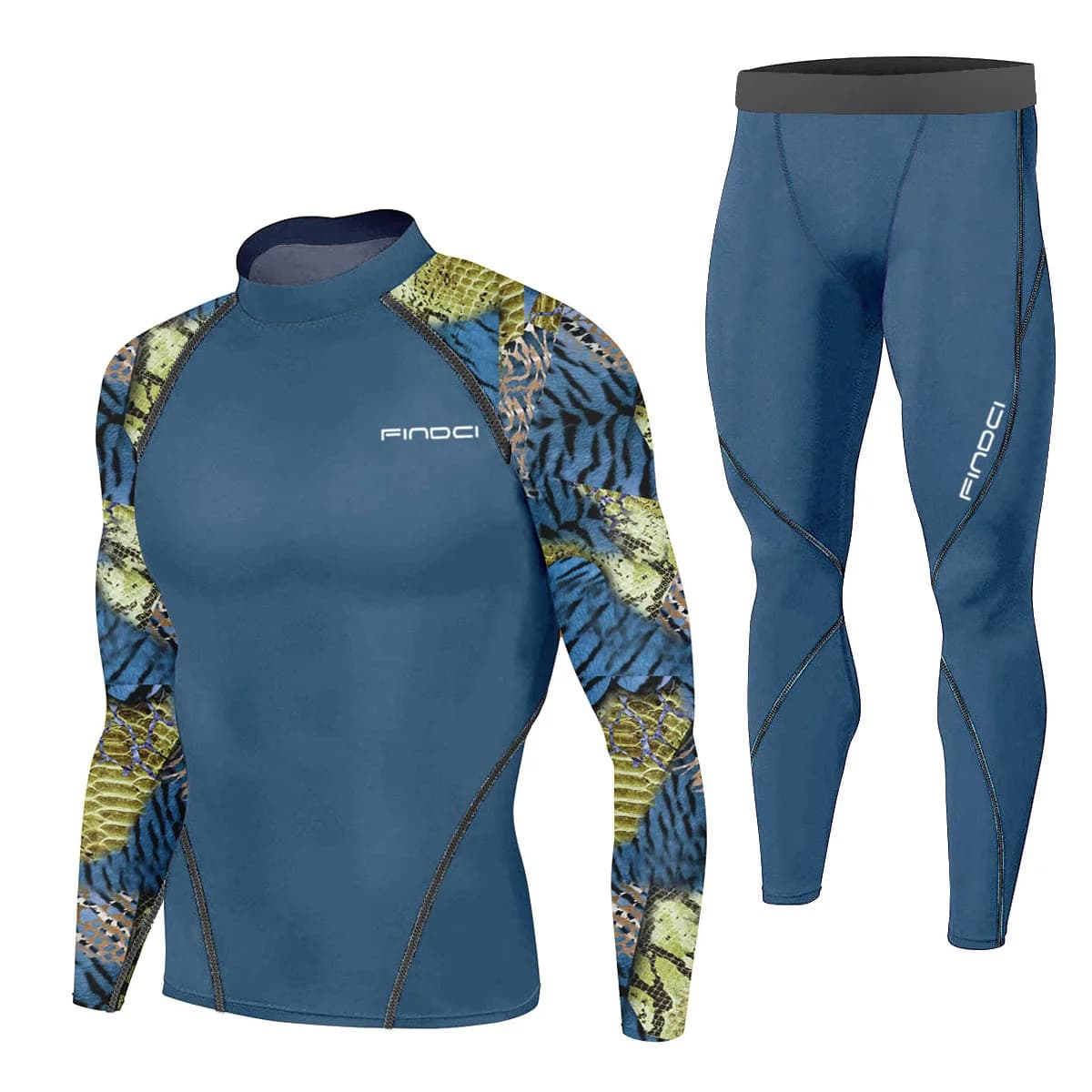 Findci – ensemble de course à pied pour hommes, séchage rapide, 2 pièces/ensembles combinaisons de sport à Compression, collant pour basket-ball, gymnastique, Fitness, Jogging, Spo