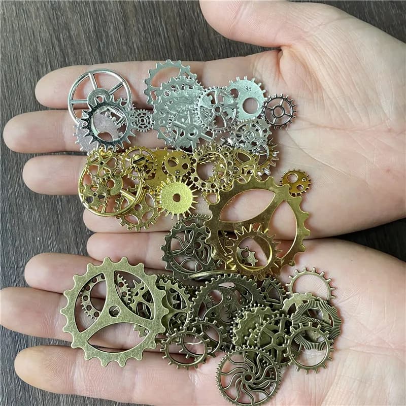 Breloques Steampunk Antiques Mixtes, 30 Pièces, Pignons et Engrenages, Pendentif DIY, Bijoux, Bracelets Vintage, Artisanat, Métal, Alliage de Zinc
