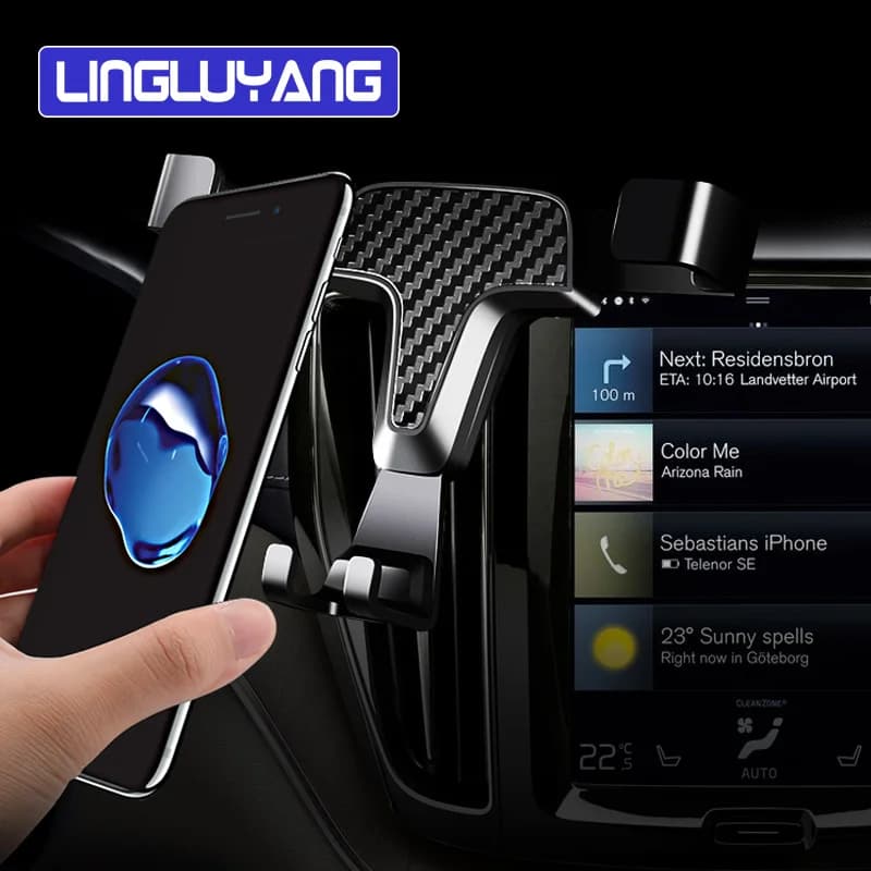 Support de téléphone portable pour voiture, accessoires de voiture pour Volvo s60, v60, xc90, s90, v90, xc40, sortie d'air, navigation, support de téléphone portable, magasins, conduite