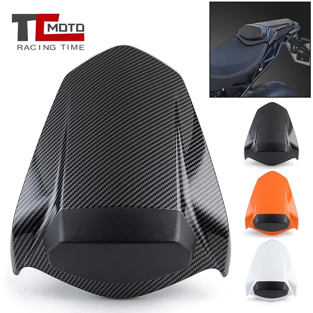 Couvercle de Capot de Siège Arrière de Moto, Carénage pour KTM 1290 Super Duke R 2014-2019, Look Fibre de Carbone