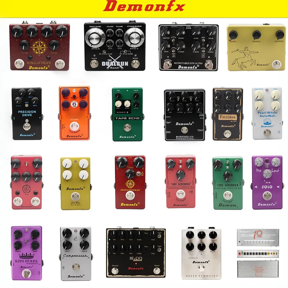 NOUVEAU Pédale d'effets pour guitare et basse Demonfx de haute qualité : Overdrive, Distortion, Compresseur, Delay, Chorus, AutoWah