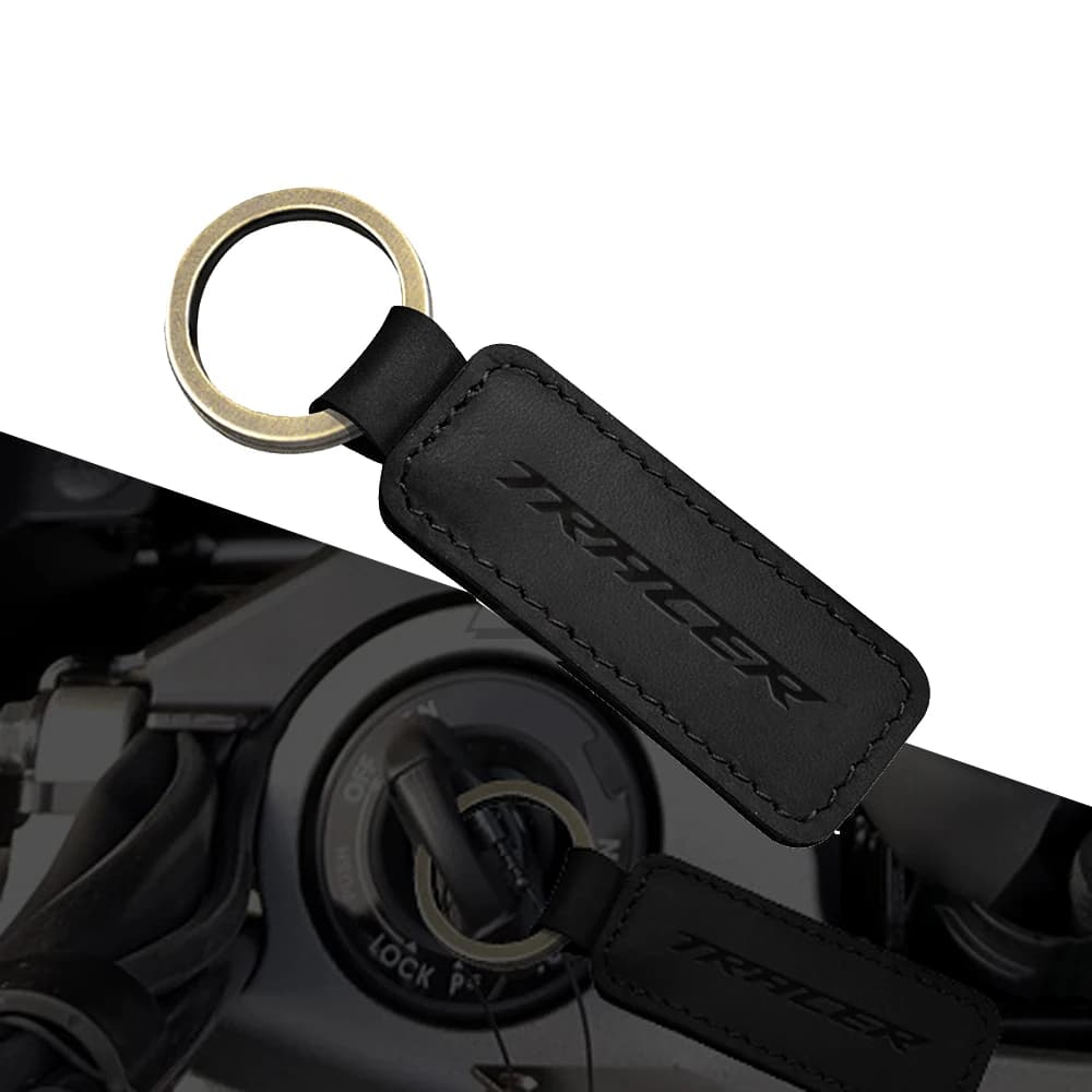 Porte-clés en cuir de vachette moto Keyring Case pour Yamaha MT-07 MT-09 contrebandier 125 700 900