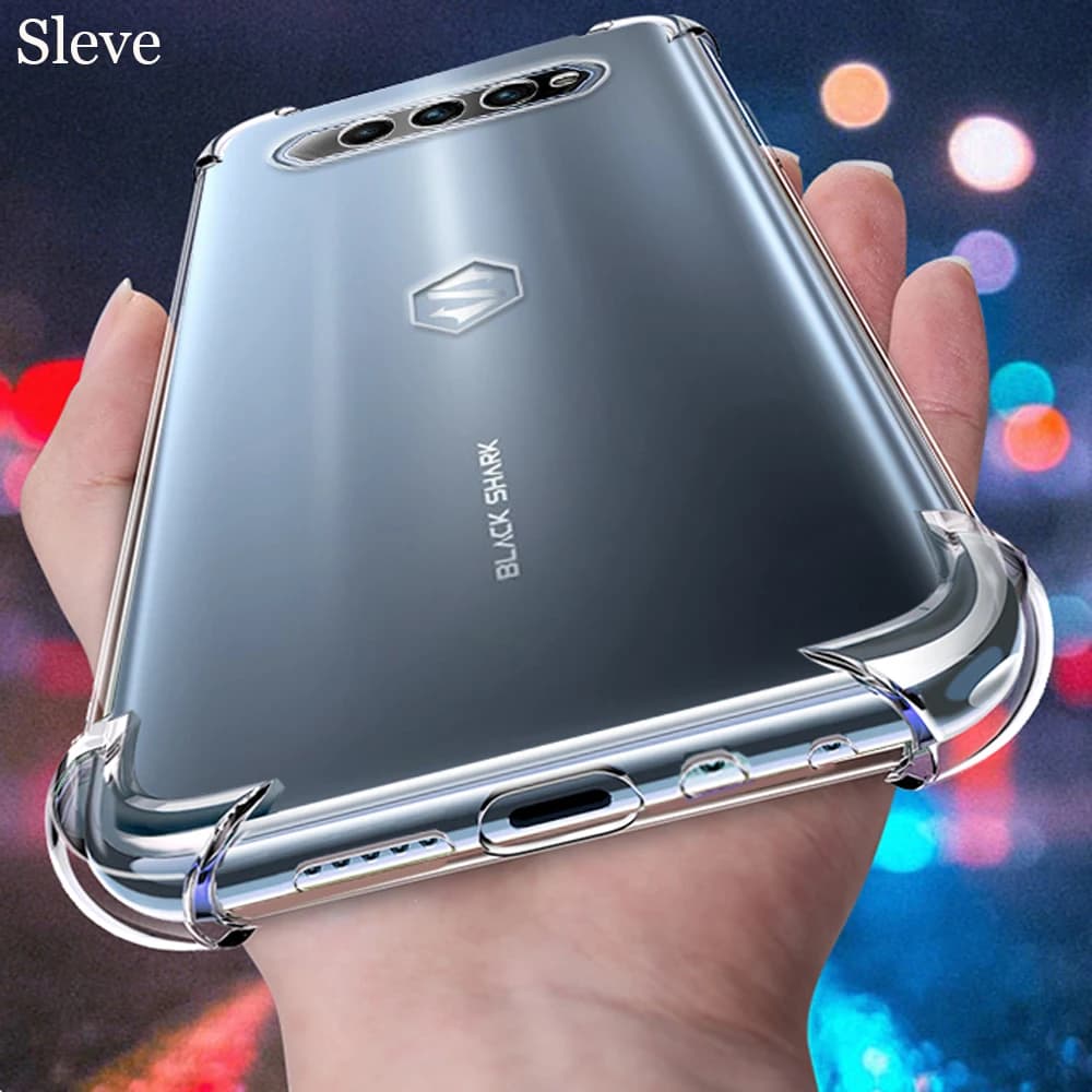 Coque pour décodage noir 4 4S, coin renforcé, souple, TPU, transparent, coque antichoc pour Xiaomi Black Shlavabo 4 Pro
