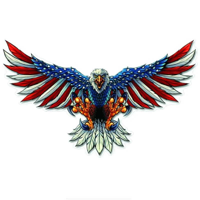 Autocollant drapeau américain aigle chauve pour voiture, accessoires Automobiles motos, décalcomanies en PVC pour BMW VW Audi Octavia Gti