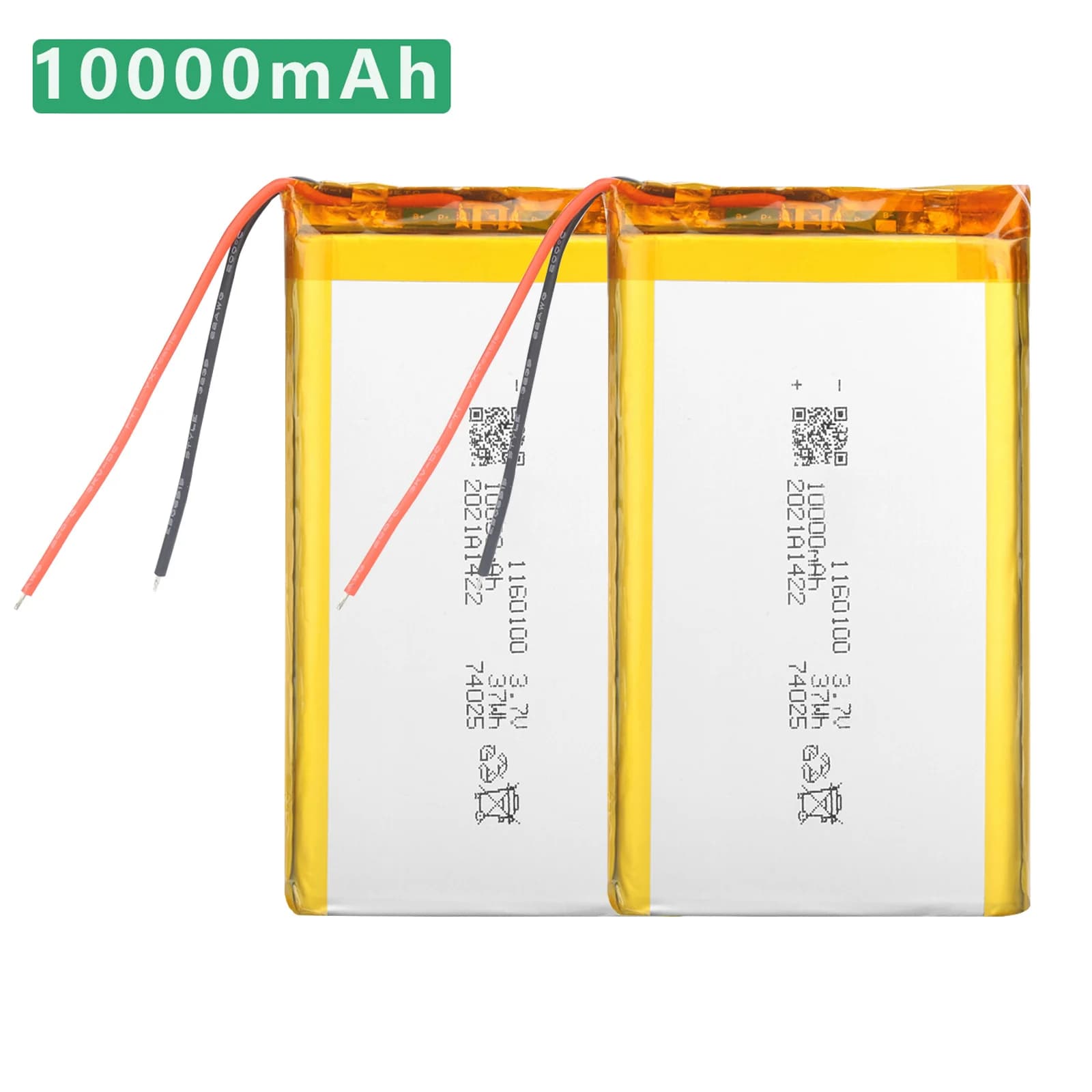 Batterie Li-po rechargeable 3.7V 10000 mAh 1160100 pour tablette PC, batterie de remplacement pour Power Bank MP4
