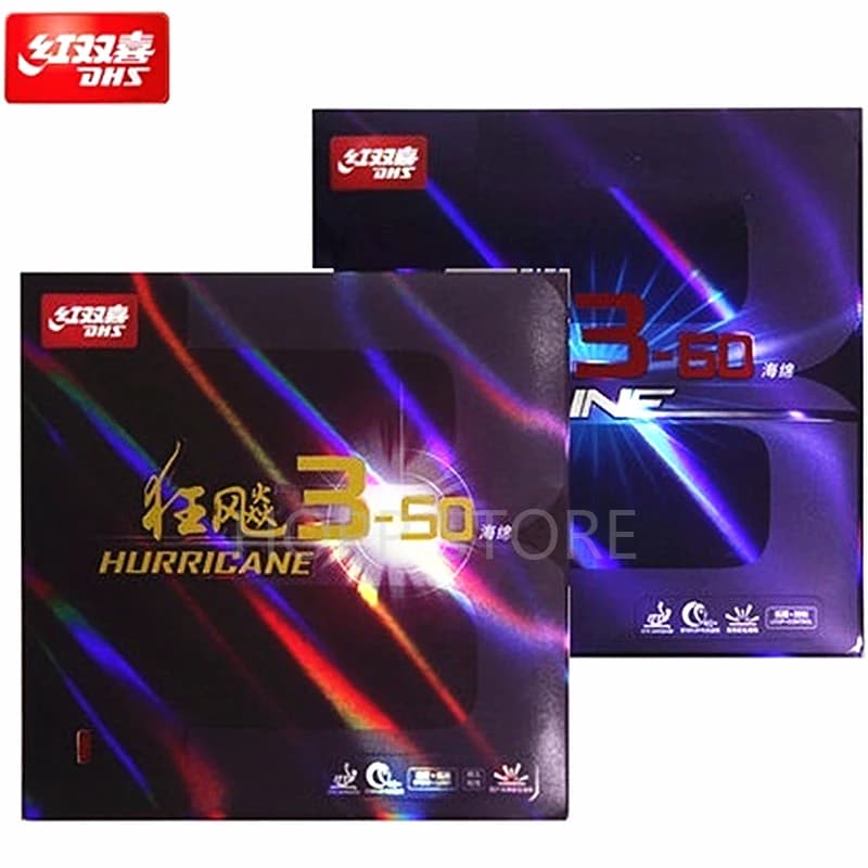 DHS – éponge de Ping-Pong originale Hurricane 3-50 / SKYLINE 3-60, en caoutchouc, commande/boucle