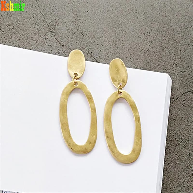 Kshmir – boucles d'oreilles géométriques en métal, raffinées, vintage, exagérées, cadeaux, bijoux, vente en gros, 2021
